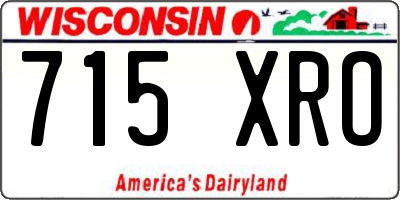 WI license plate 715XRO