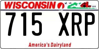 WI license plate 715XRP