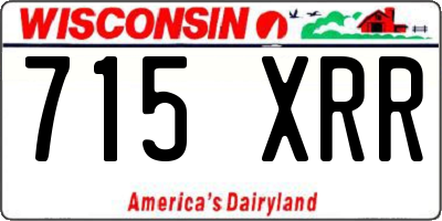 WI license plate 715XRR