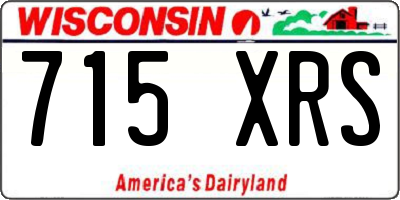 WI license plate 715XRS
