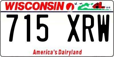 WI license plate 715XRW