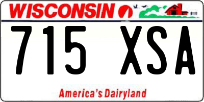 WI license plate 715XSA