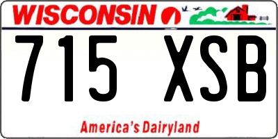 WI license plate 715XSB