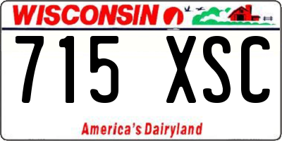 WI license plate 715XSC