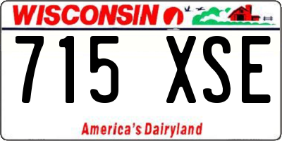 WI license plate 715XSE