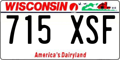 WI license plate 715XSF