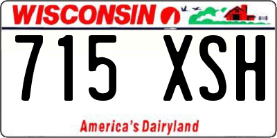 WI license plate 715XSH