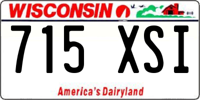 WI license plate 715XSI