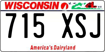 WI license plate 715XSJ