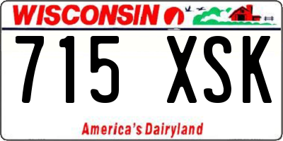 WI license plate 715XSK