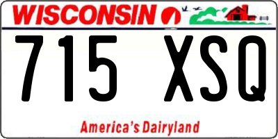 WI license plate 715XSQ