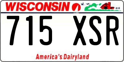 WI license plate 715XSR
