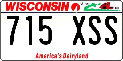 WI license plate 715XSS