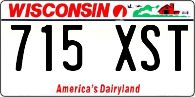 WI license plate 715XST