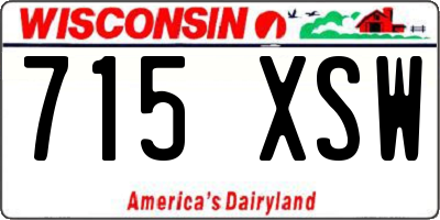 WI license plate 715XSW