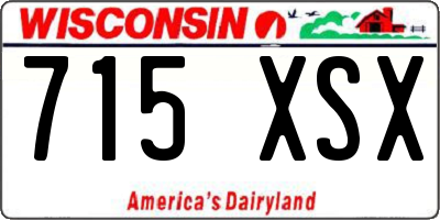 WI license plate 715XSX