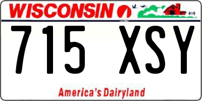 WI license plate 715XSY