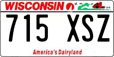 WI license plate 715XSZ