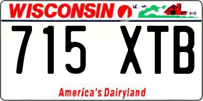 WI license plate 715XTB