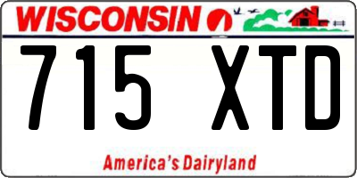 WI license plate 715XTD