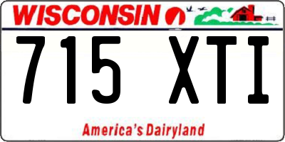 WI license plate 715XTI