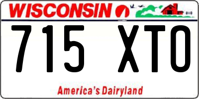 WI license plate 715XTO