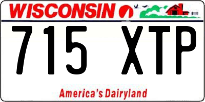 WI license plate 715XTP