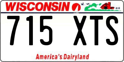WI license plate 715XTS