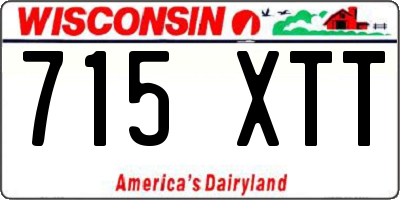 WI license plate 715XTT