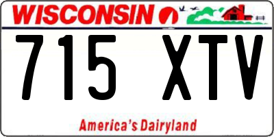 WI license plate 715XTV