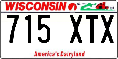 WI license plate 715XTX