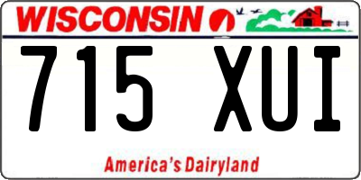 WI license plate 715XUI