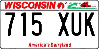 WI license plate 715XUK