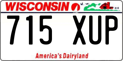 WI license plate 715XUP