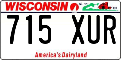 WI license plate 715XUR