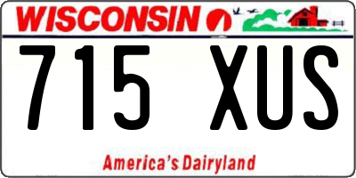 WI license plate 715XUS
