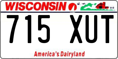 WI license plate 715XUT