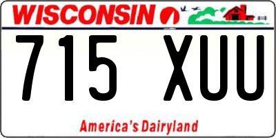 WI license plate 715XUU