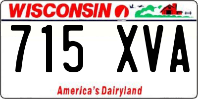 WI license plate 715XVA