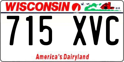 WI license plate 715XVC