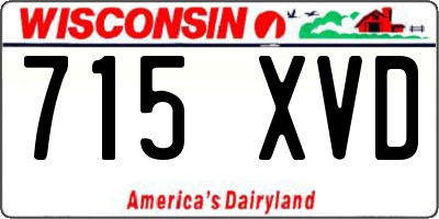 WI license plate 715XVD