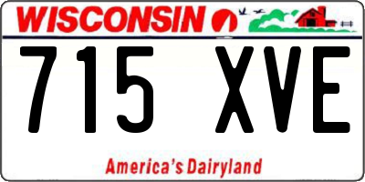 WI license plate 715XVE