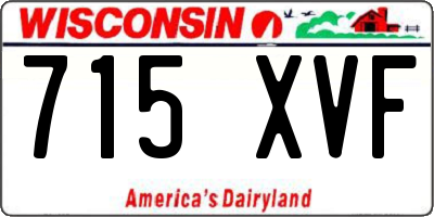 WI license plate 715XVF