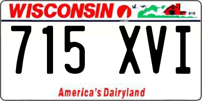 WI license plate 715XVI