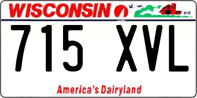 WI license plate 715XVL