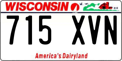 WI license plate 715XVN