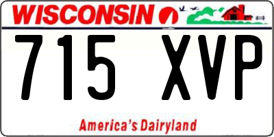 WI license plate 715XVP