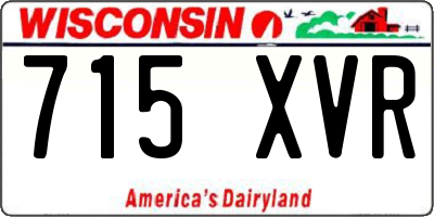 WI license plate 715XVR