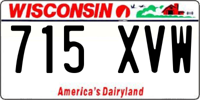 WI license plate 715XVW