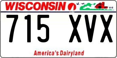 WI license plate 715XVX
